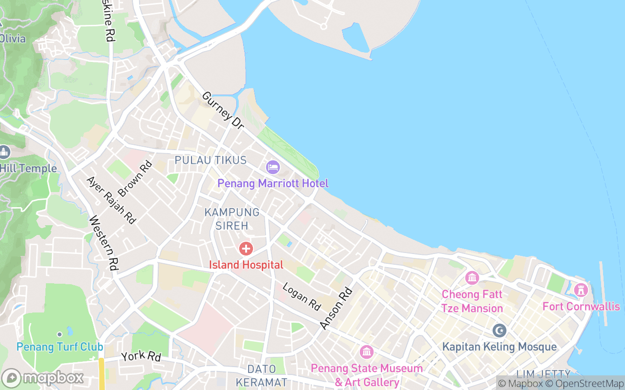 Map showing the location of Gurney Plaza