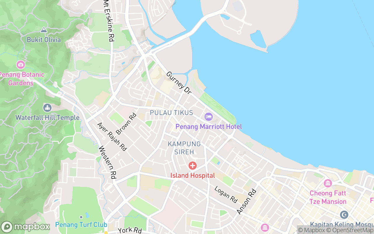 Map showing the location of Dhammikarama Burmese Temple