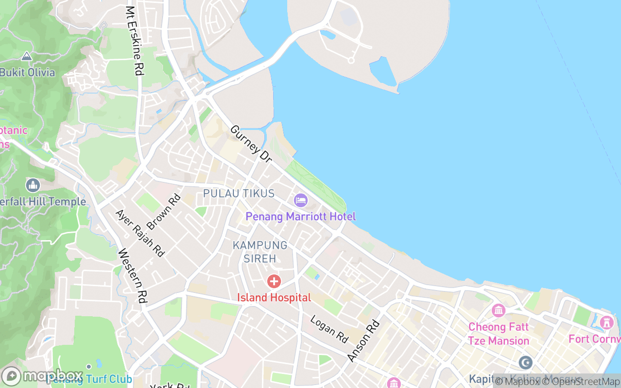Map showing the location of LinkBike Station 9 : Gurney Bay Hotel