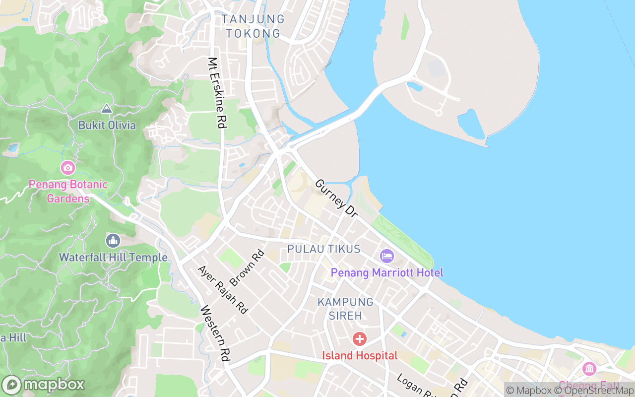 Map showing the location of Straits and Oriental Museum