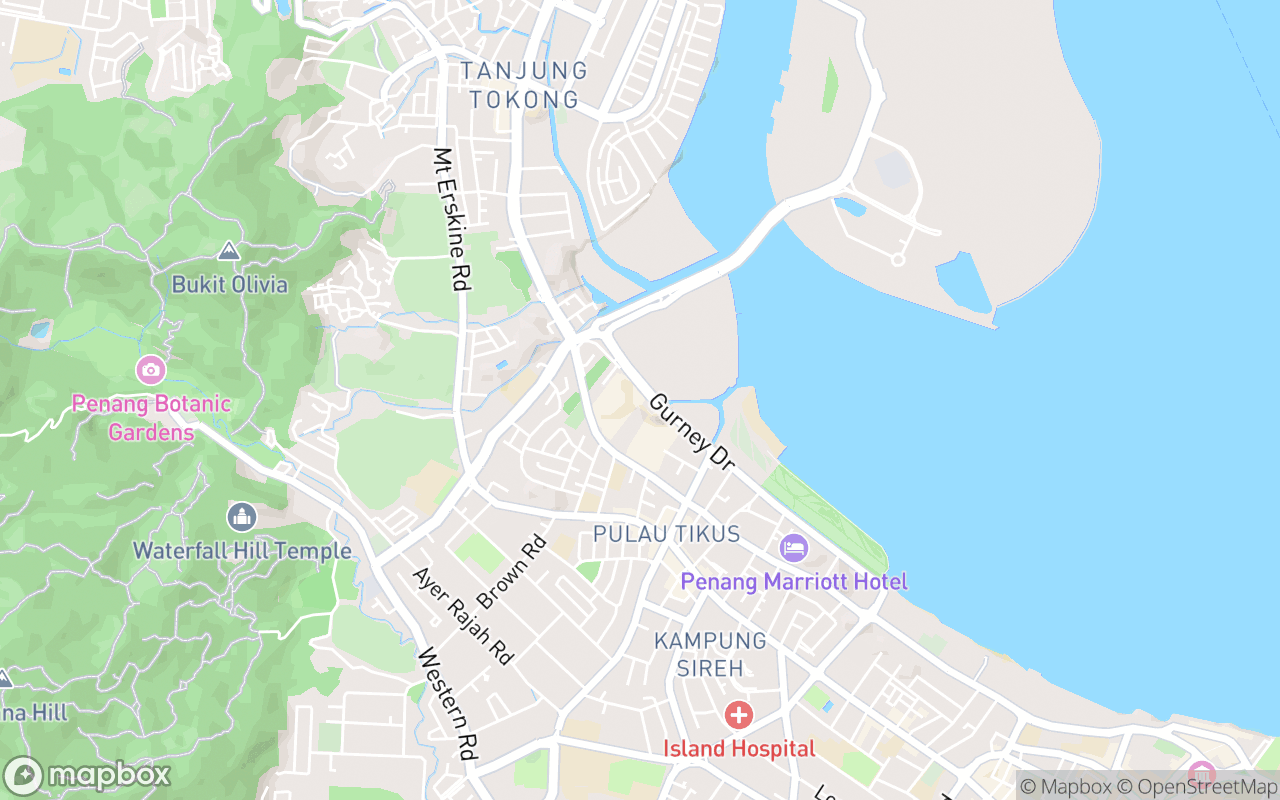 Map showing the location of G Hotel Gurney