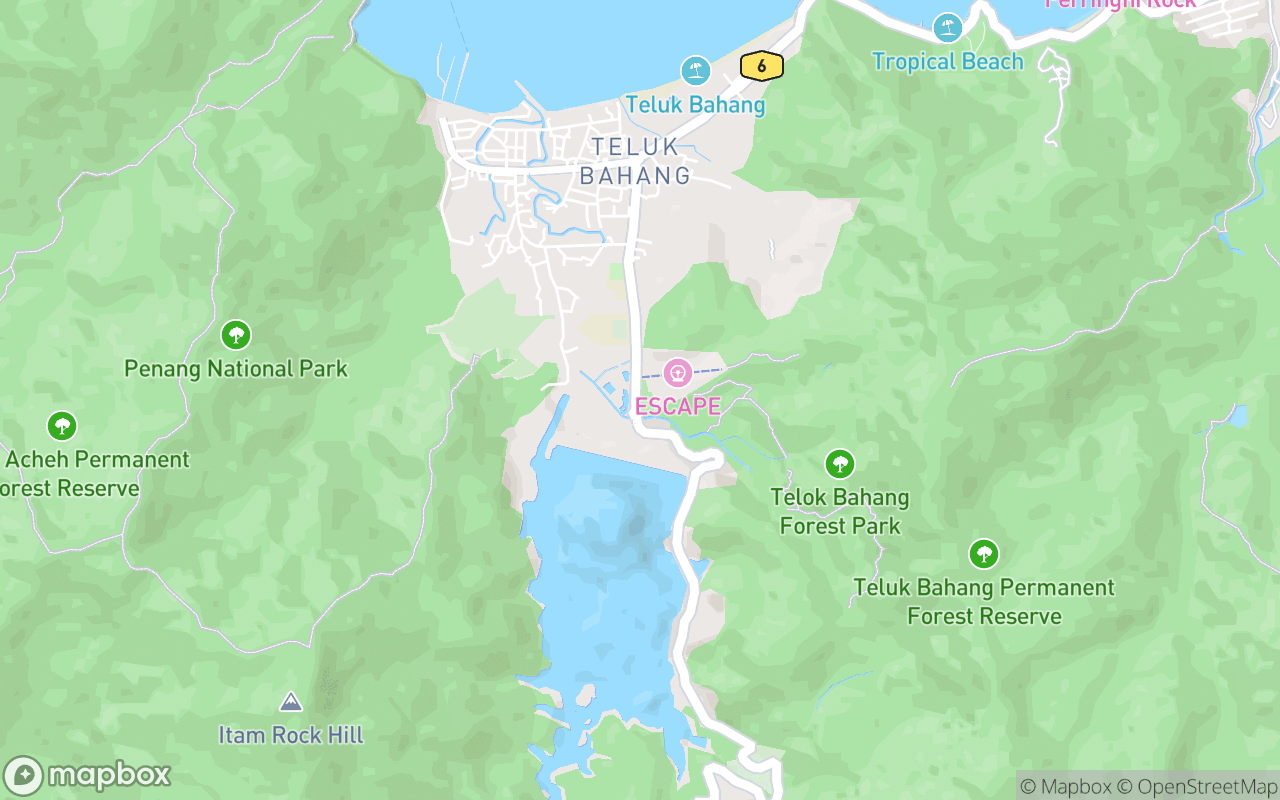 Map showing the location of Entopia by Penang Butterfly Farm