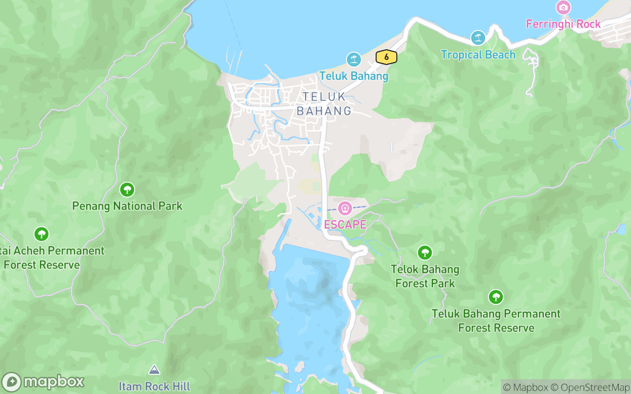 Map showing the location of ESCAPE Penang