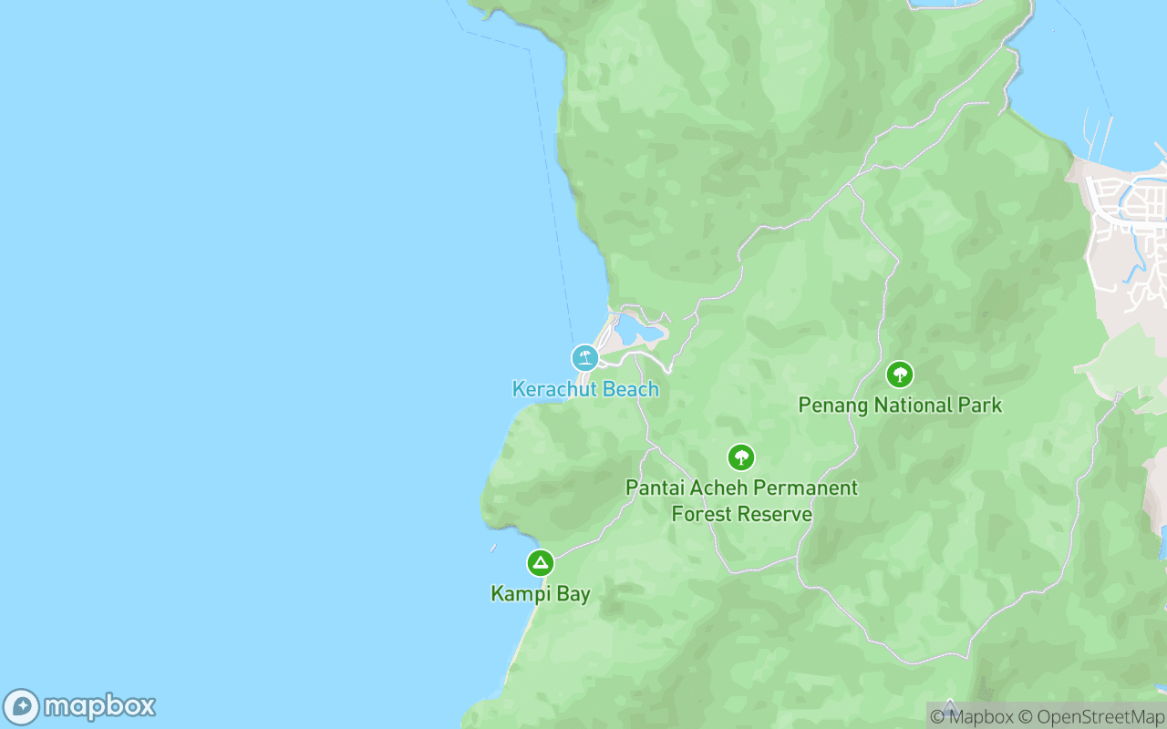 Map showing the location of Pantai Keracut