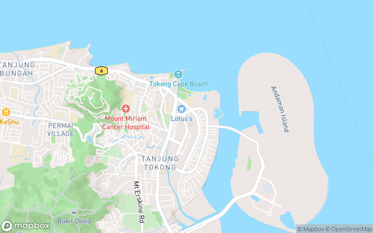 Map showing the location of Jazz Hotel Penang