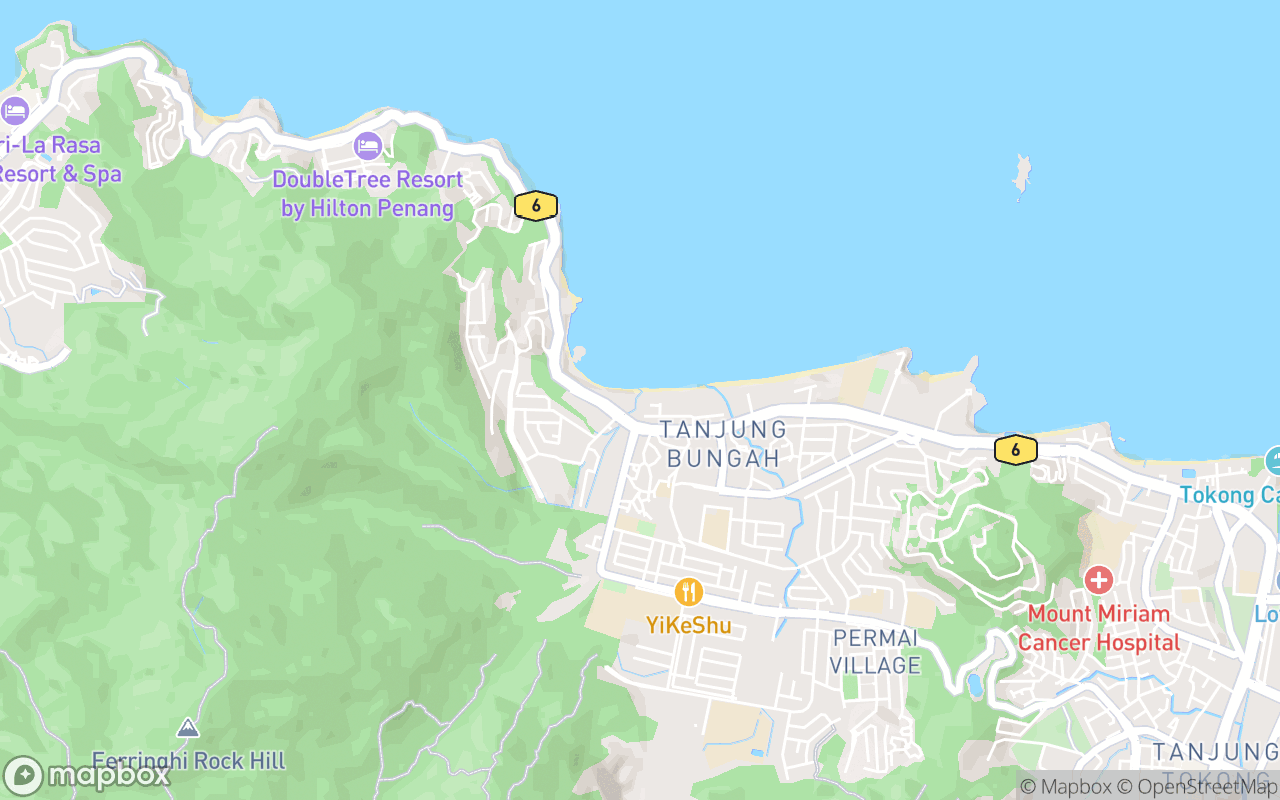 Map showing the location of Warung Tok Mat Mee Udang