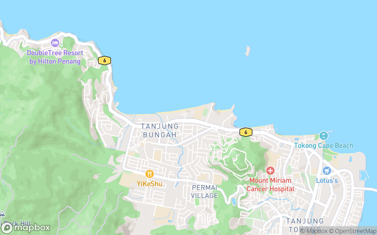 Map showing the location of Flamingo Hotel by the Beach