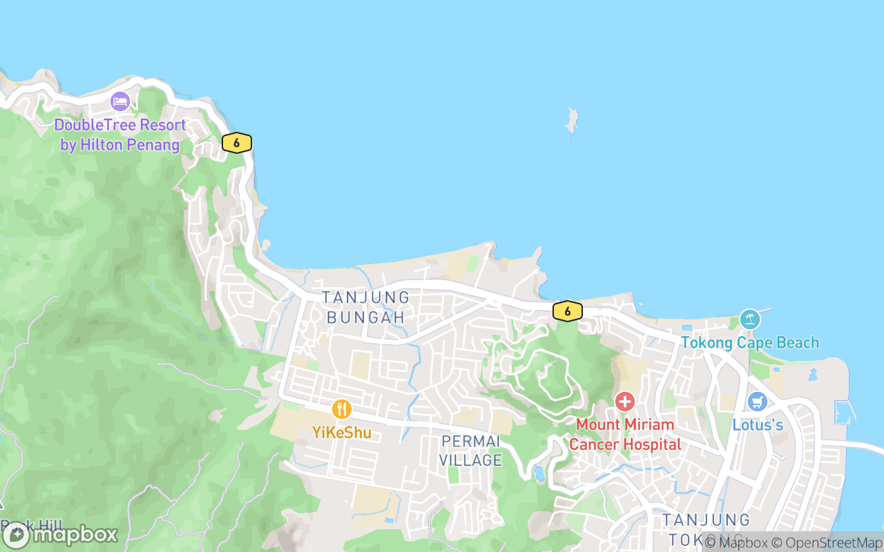 Map showing the location of Rainbow Paradise Beach Resort