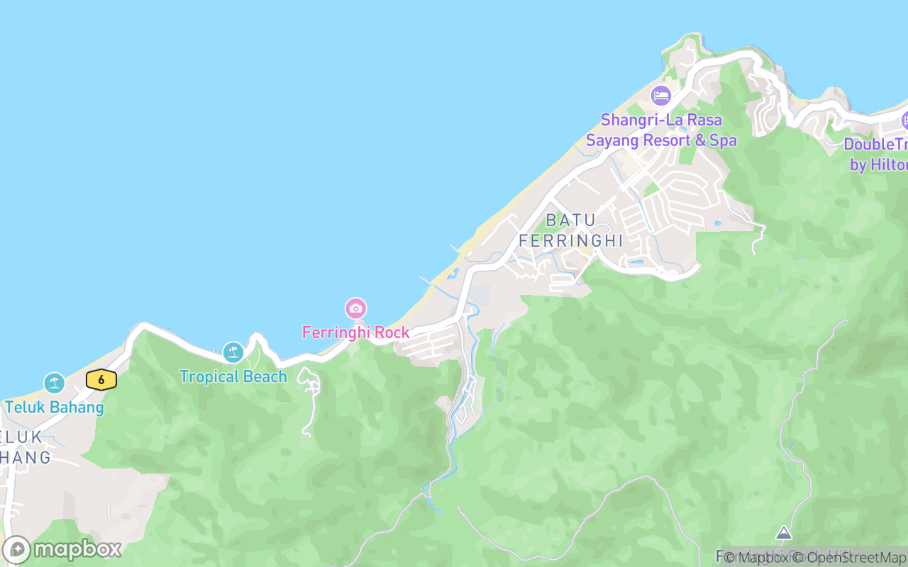 Map showing the location of Hard Rock Cafe (Penang)