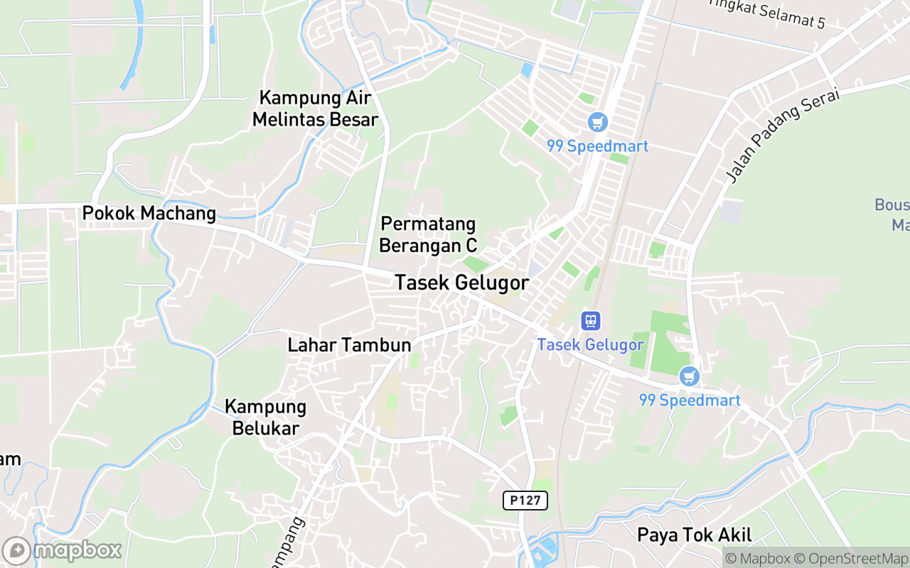Map showing the location of Pasar Karat Tasek Gelugor