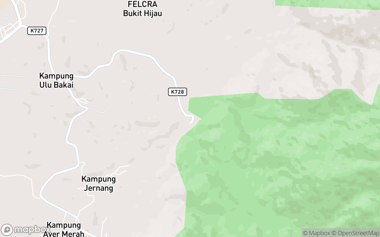 Map showing the location of Hutan Lipur Bukit Hijau