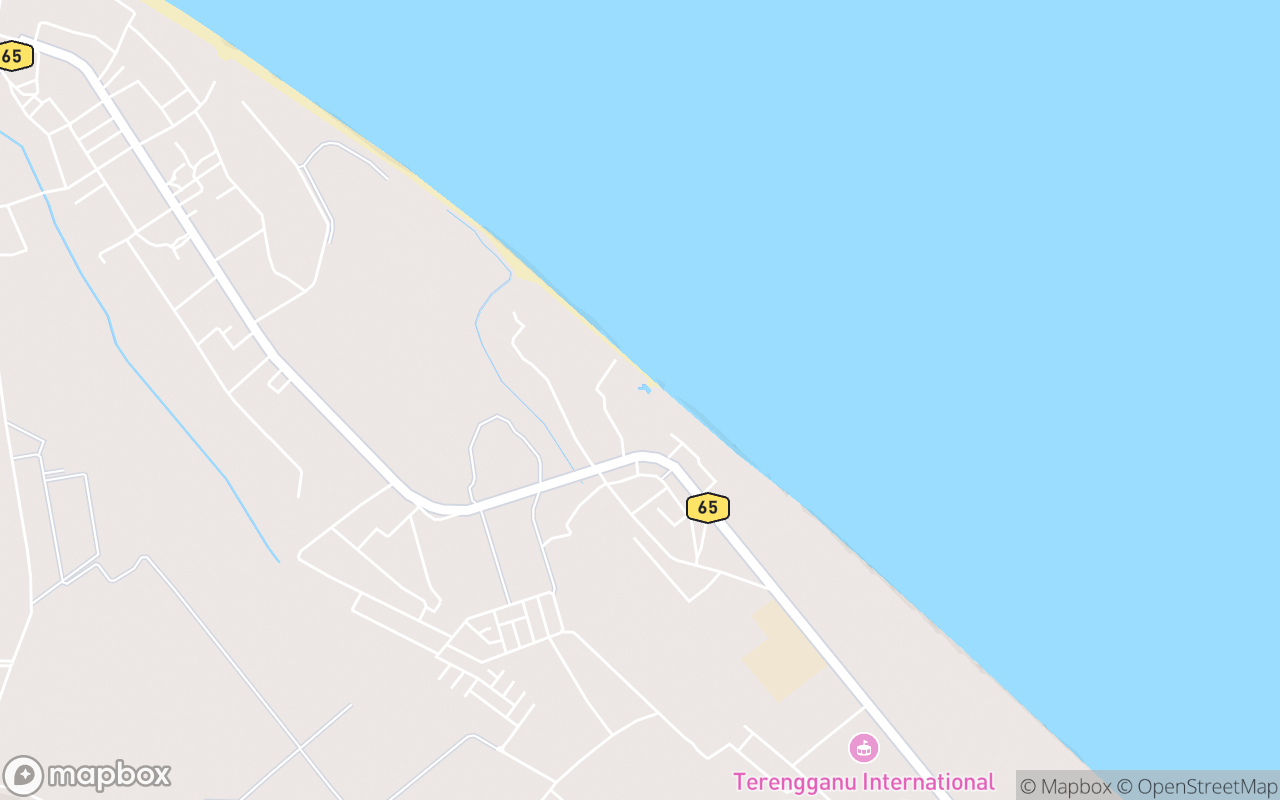 Map showing the location of Sutra Beach Resort Terengganu