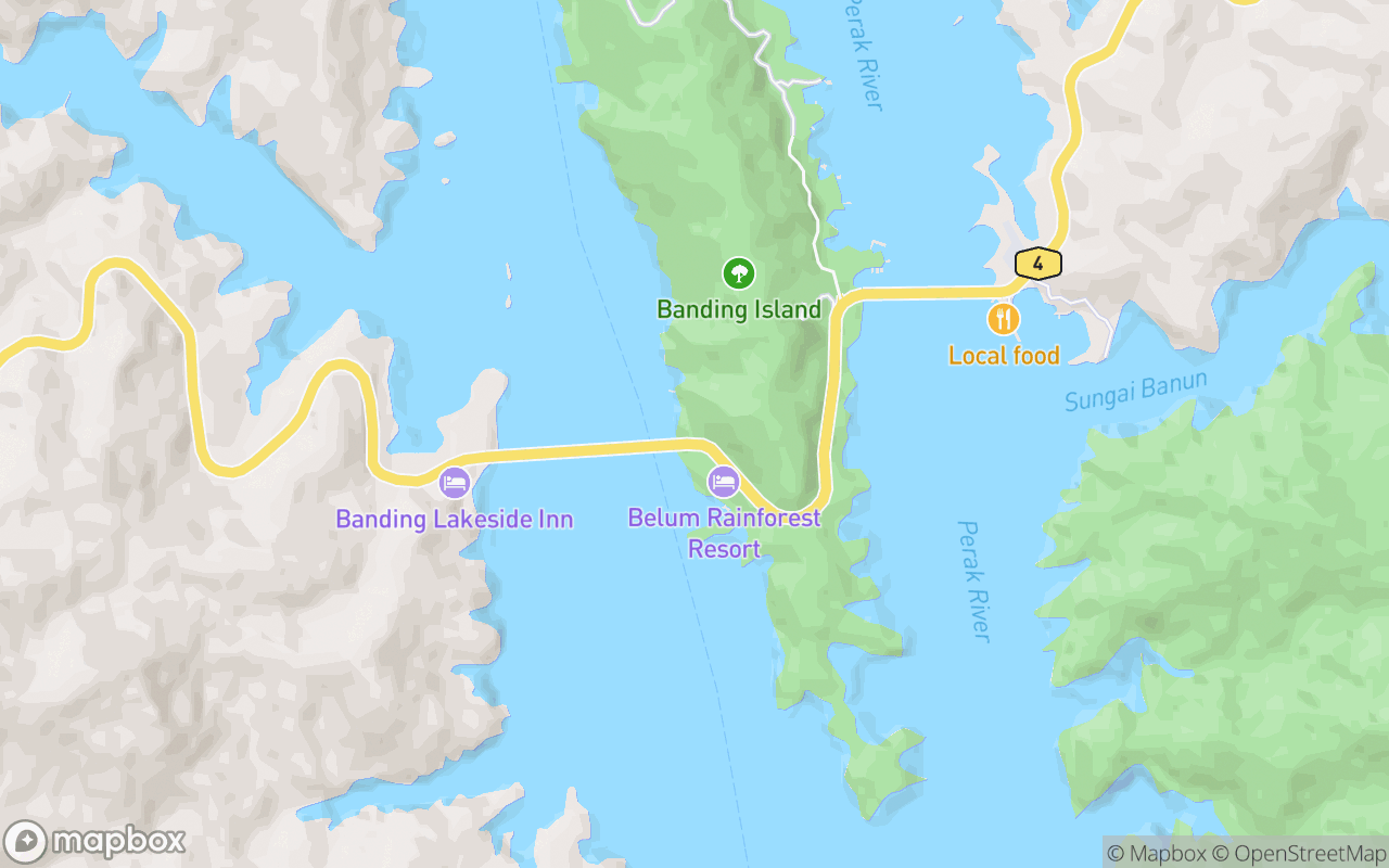 Map showing the location of Banding Island