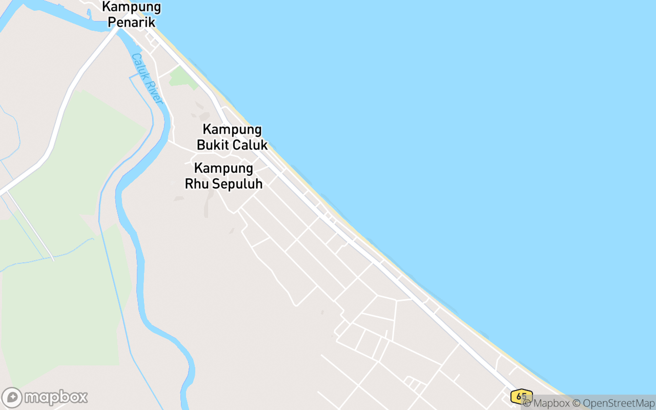Map showing the location of Pantai Rhu Sepuluh
