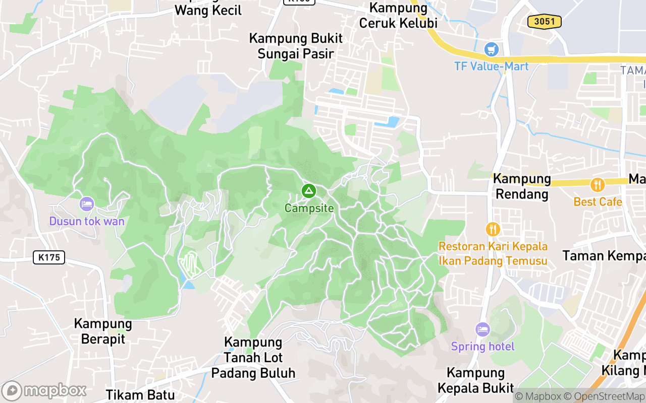 Map showing the location of Bukit Semarak