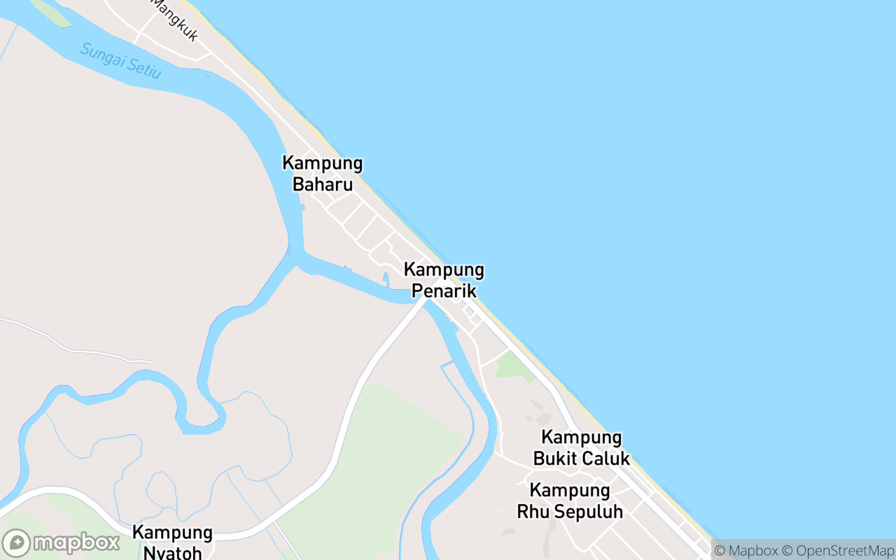 Map showing the location of Pantai Penarik