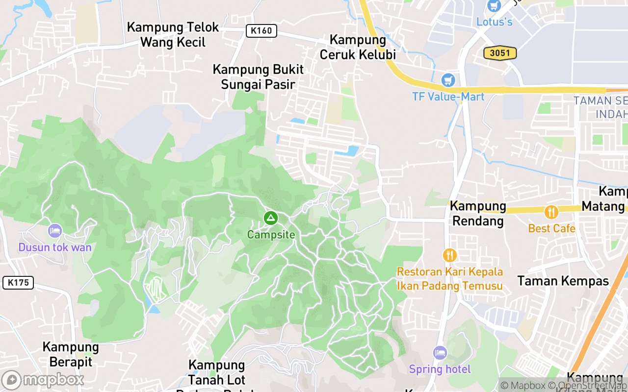 Map showing the location of Bukit H