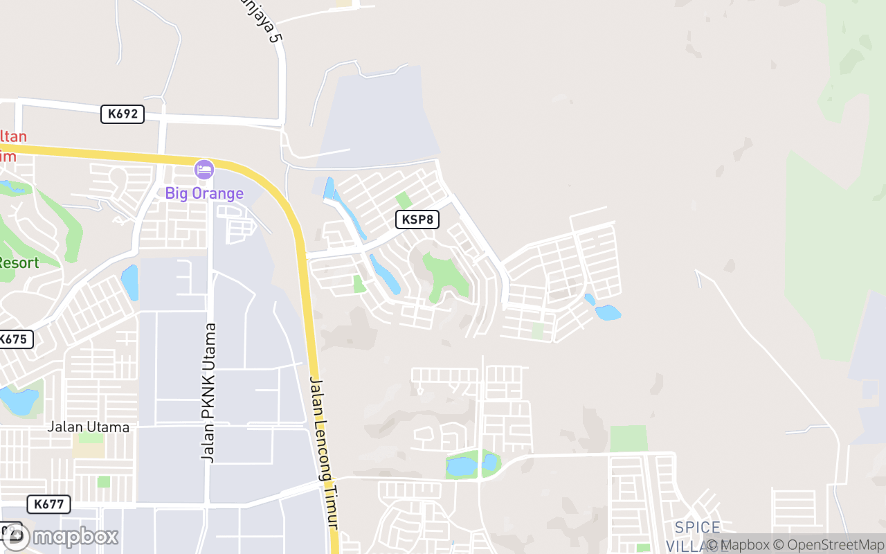 Map showing the location of Taman Rekreasi Bukit Banyan Recreational Park