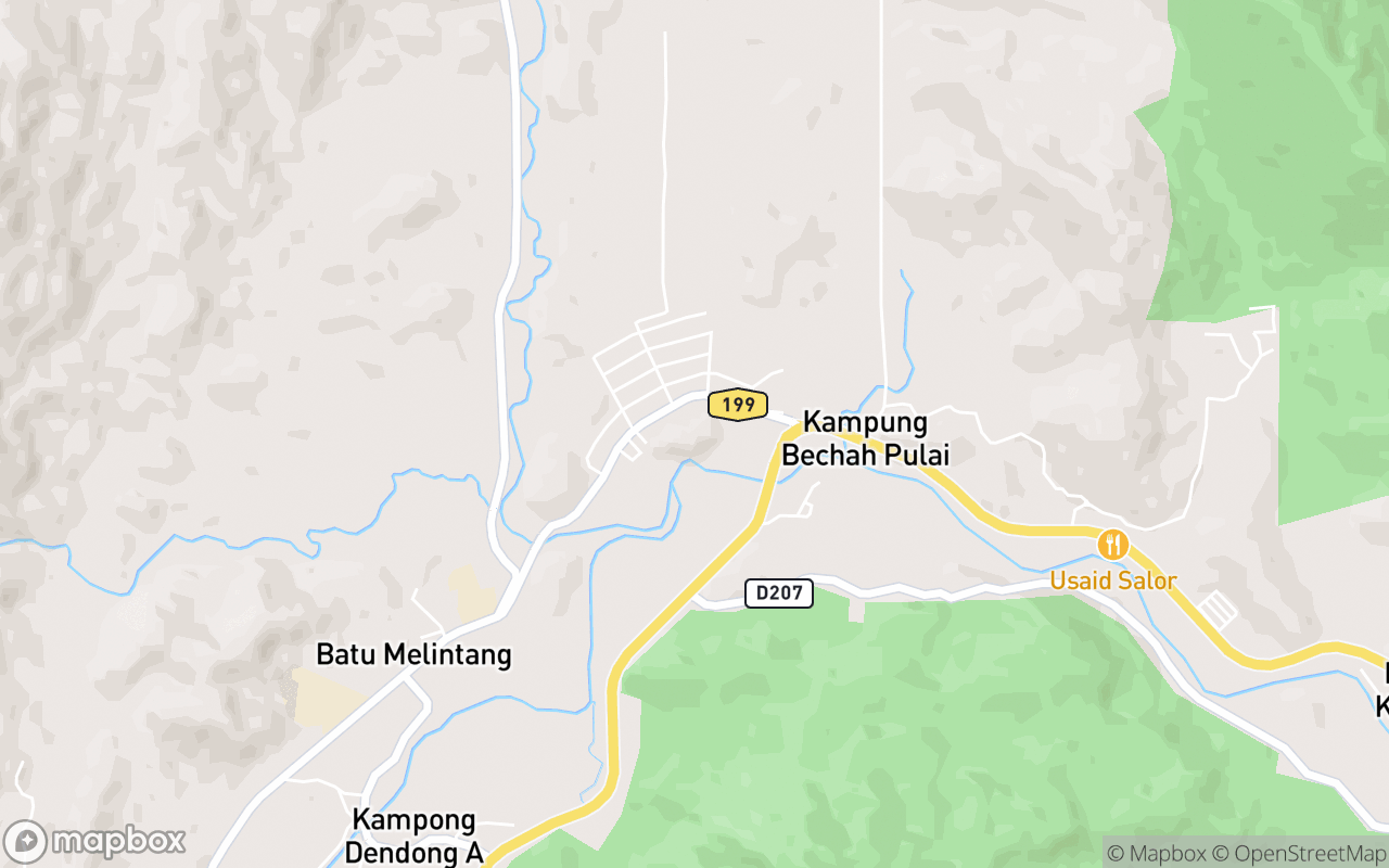 Map showing the location of Gunung Reng