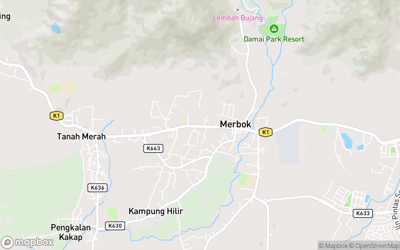 Map showing the location of Masjid Al Busyra Merbok