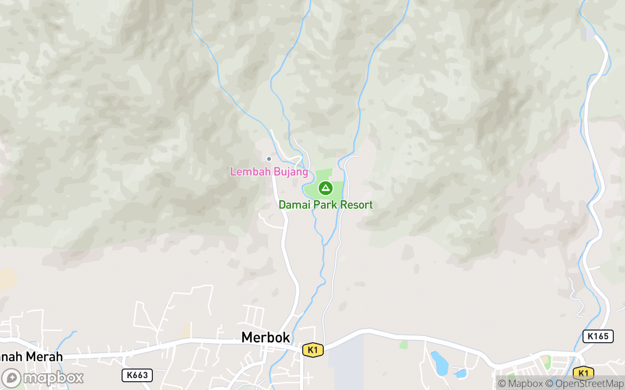 Map showing the location of Damai Park Resort