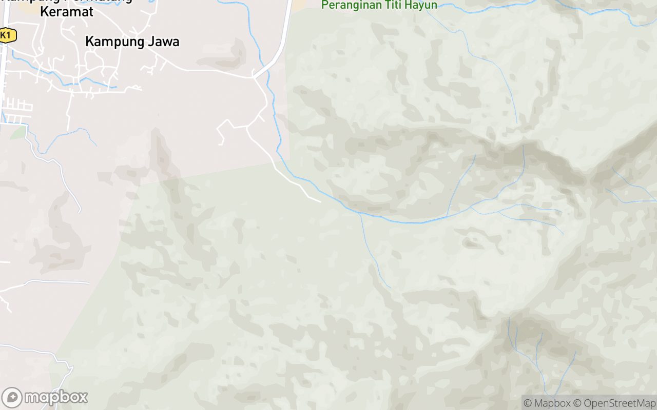 Map showing the location of Waterfall Batu Yan