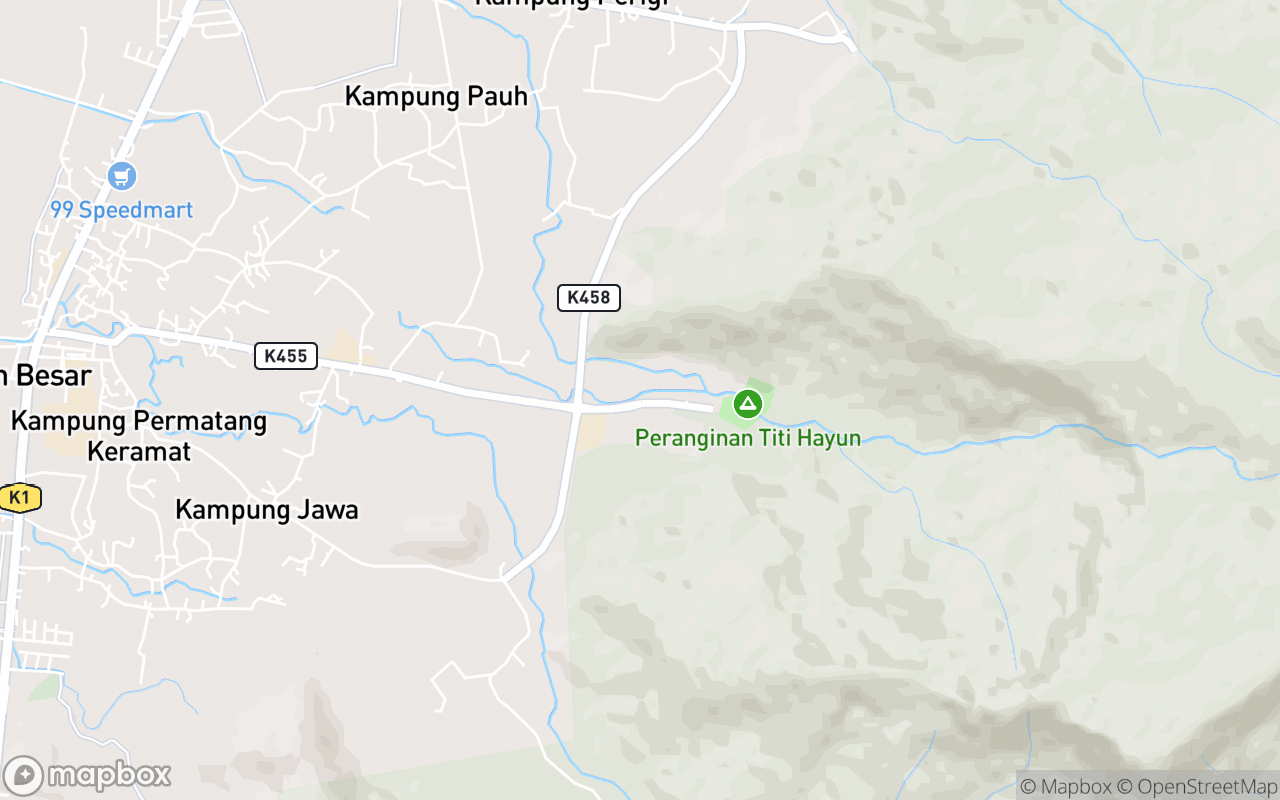 Map showing the location of D Puncak Hayun Resort