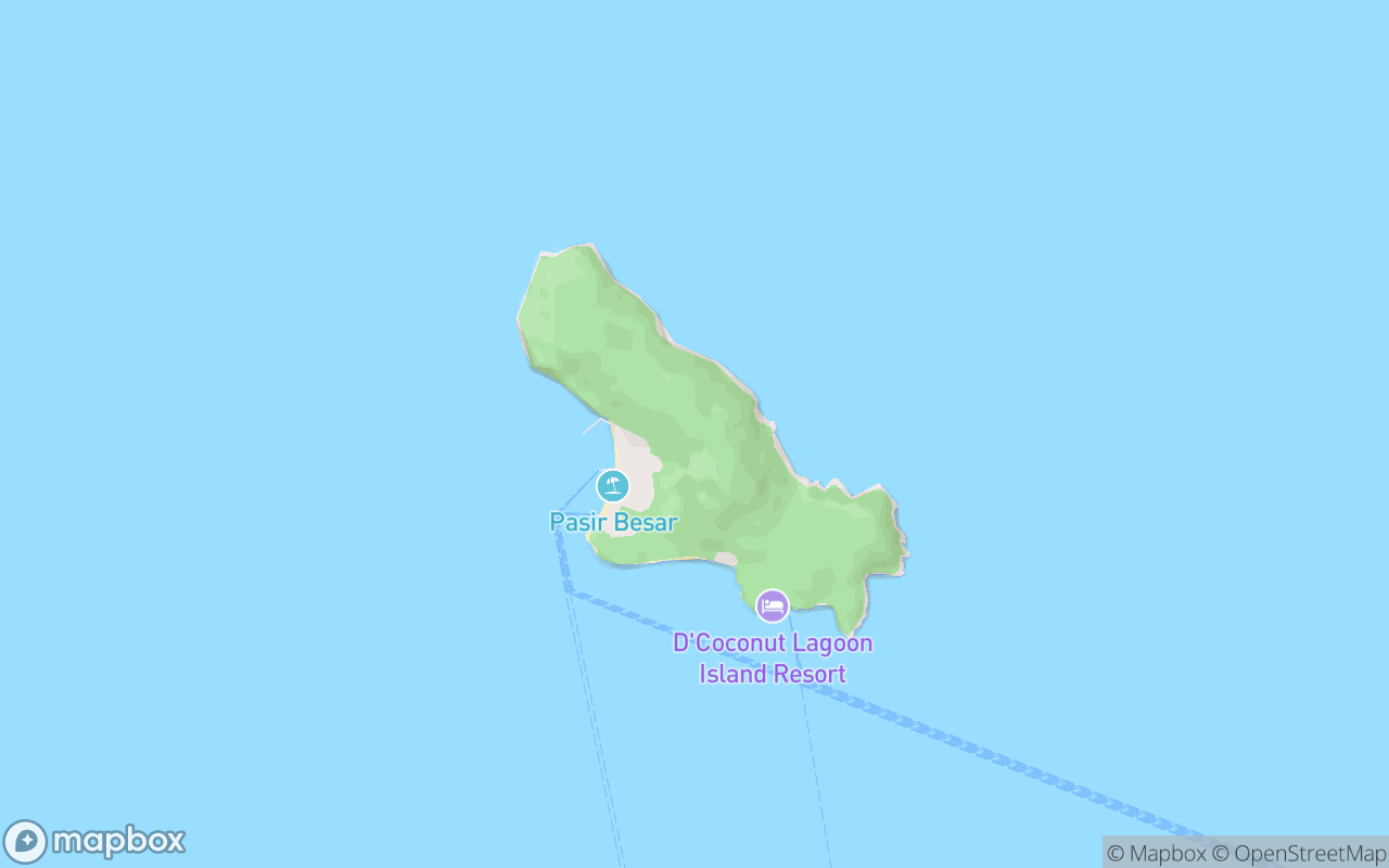 Map showing the location of Lang Tengah Island