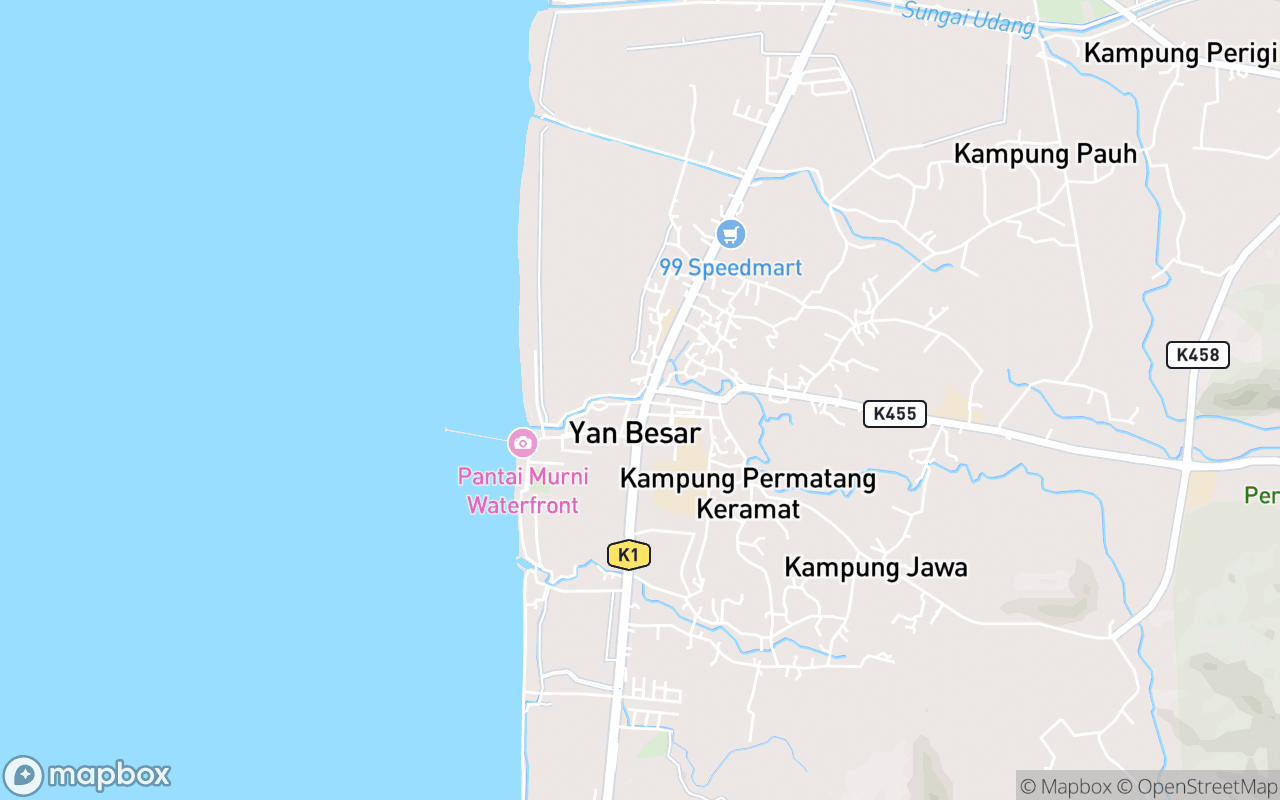 Map showing the location of Yan River Waterfront Park