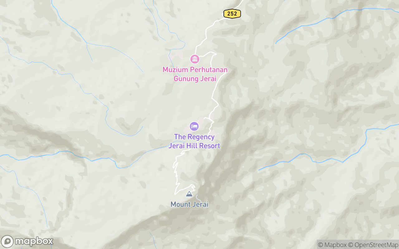 Map showing the location of Gunung Jerai Botanical Park