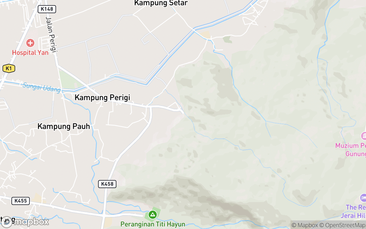 Map showing the location of Hutan Lipur Seri Perigi