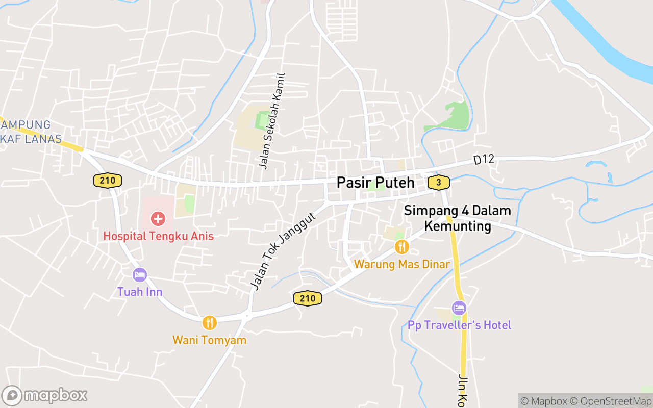 Map showing the location of Wakaf Tuan Farrer
