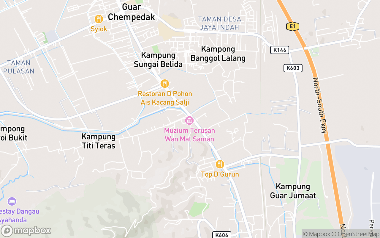 Map showing the location of Kaki Gunung Jerai