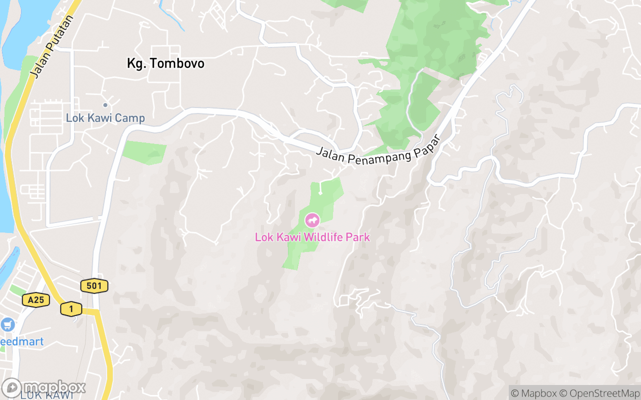 Map showing the location of Lok Kawi Wildlife Park