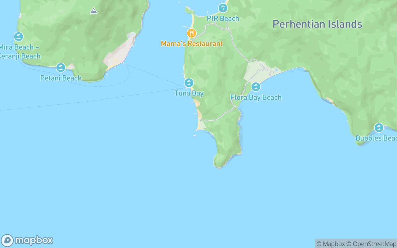 Map showing the location of Teluk Keke