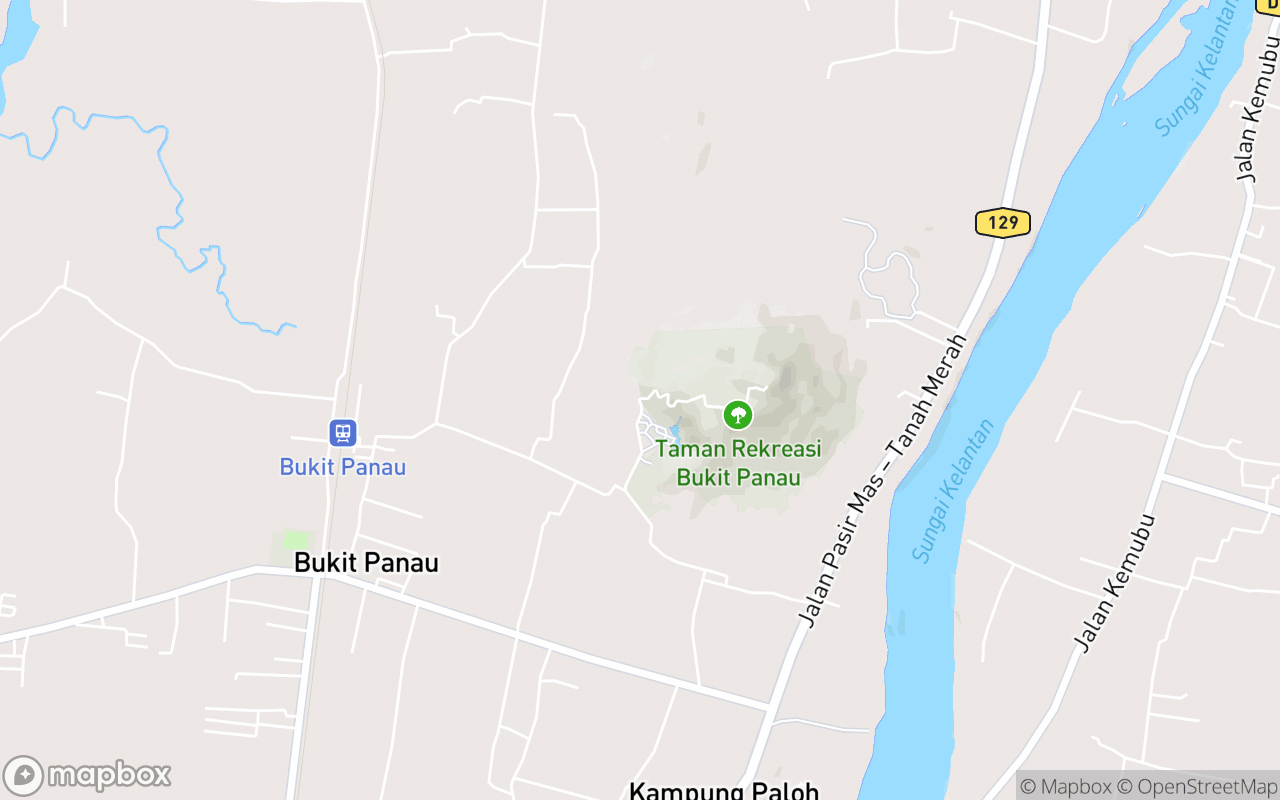 Map showing the location of Panau Hill Trailhead