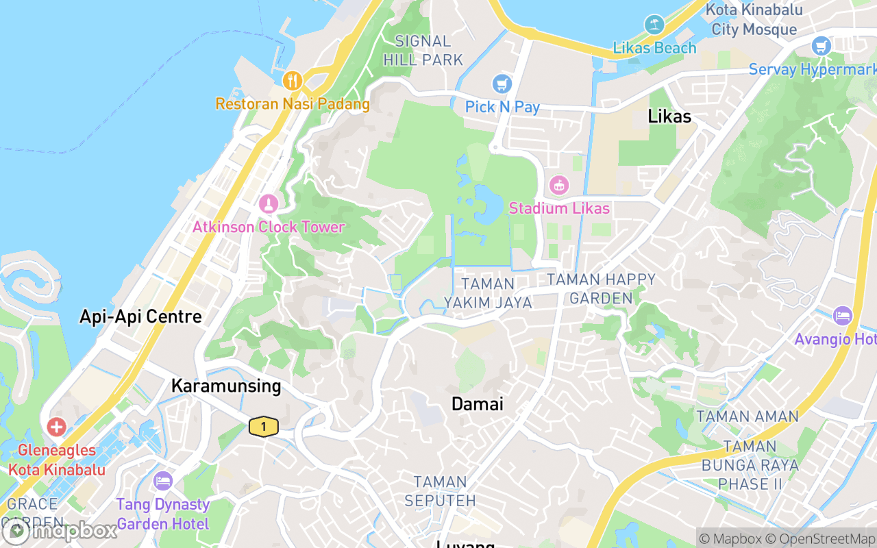 Map showing the location of Aquascape Center KK 