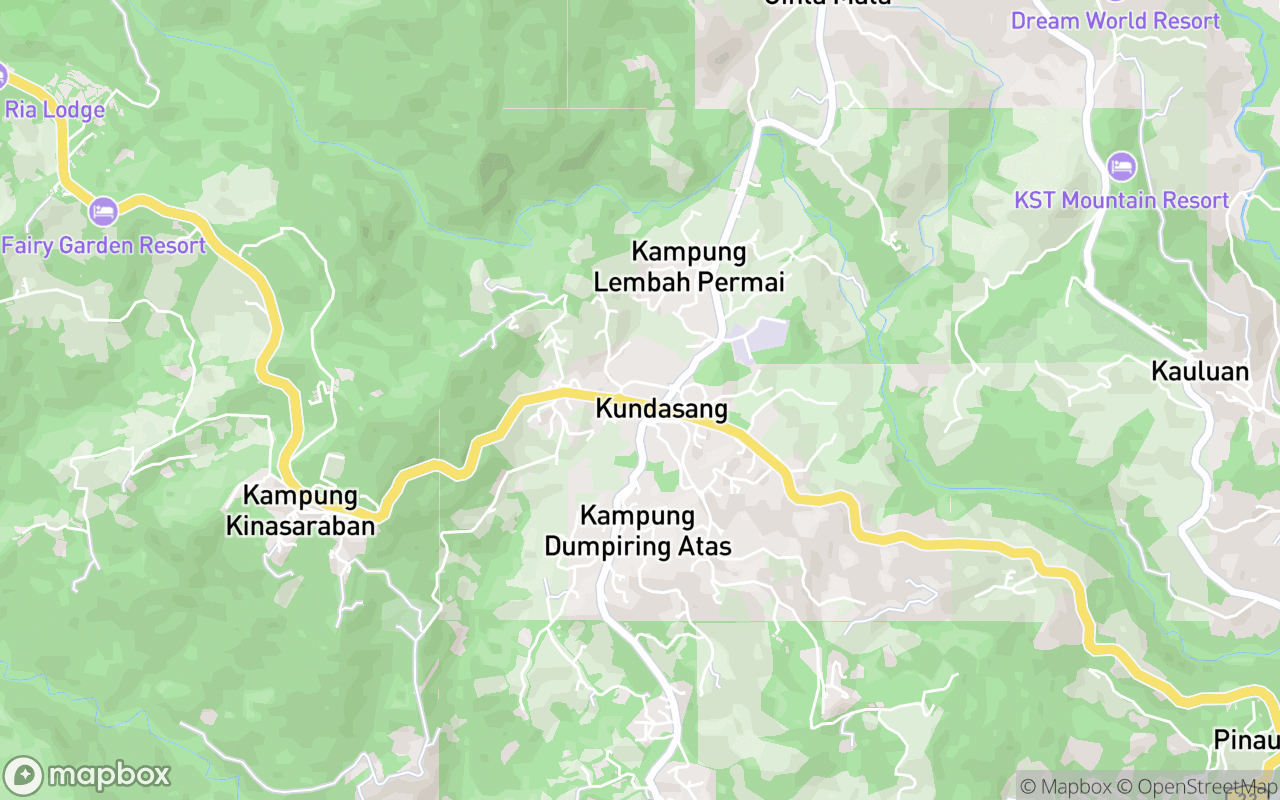 Map showing the location of Kundasang Point View
