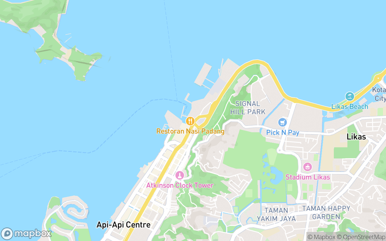 Map showing the location of JSK Borneo Reef Counter