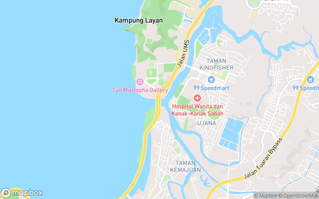 Map showing the location of Night Food Market