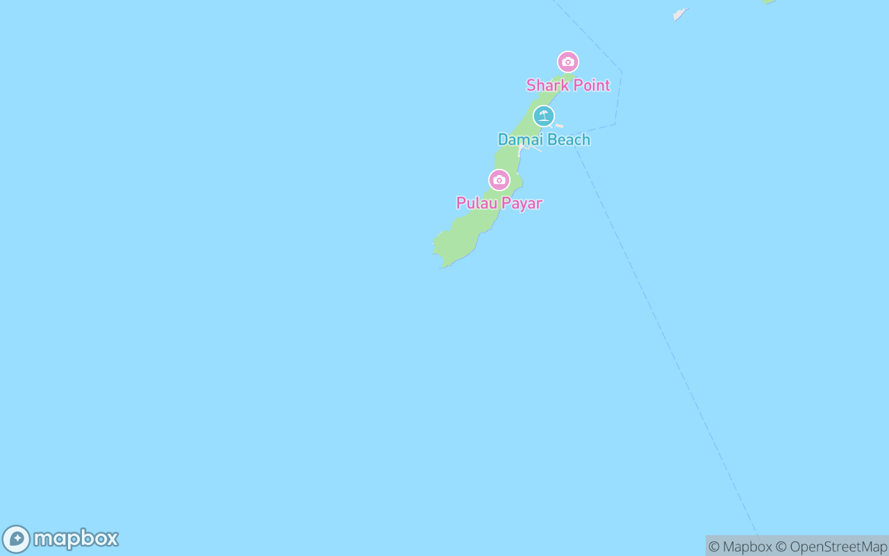 Map showing the location of Coral Garden