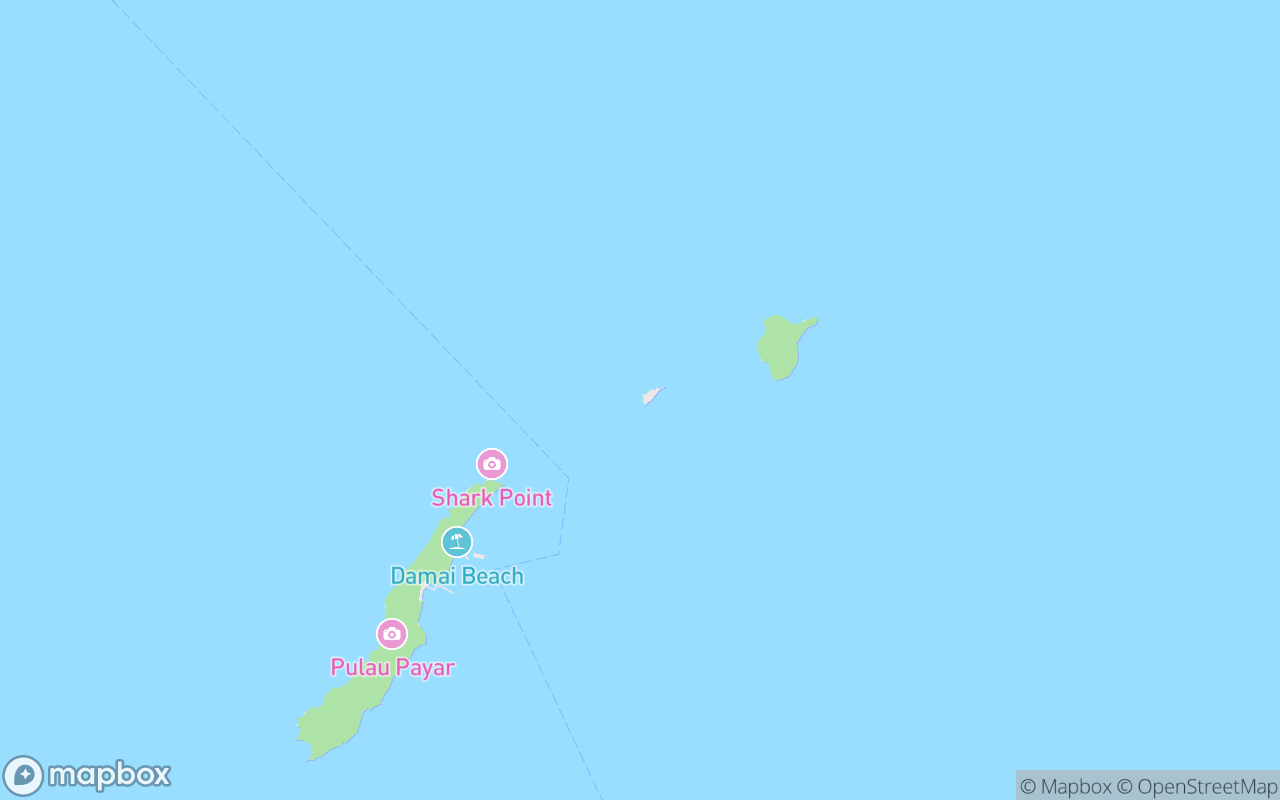 Map showing the location of Pulau Kaca