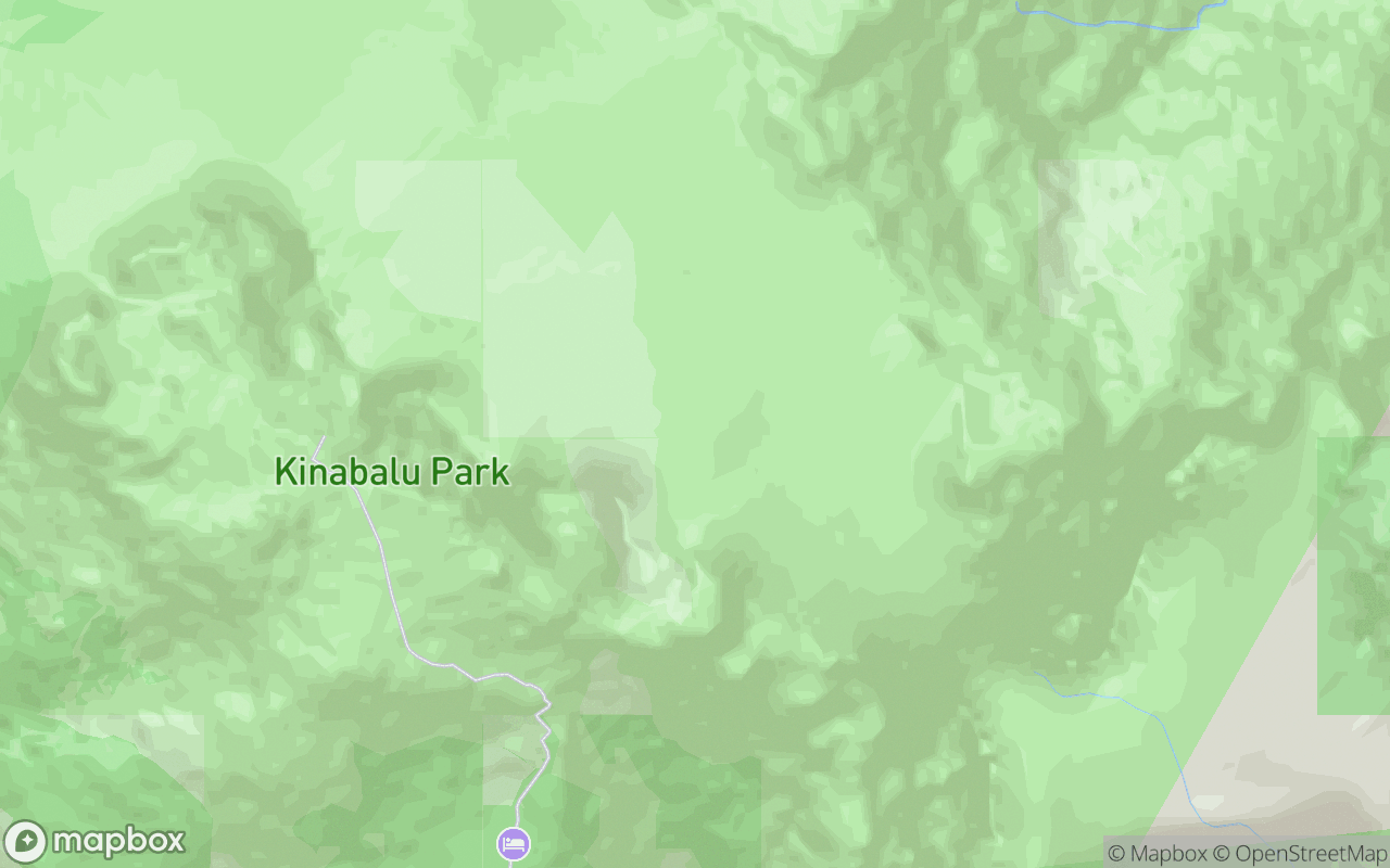 Map showing the location of Mount Kinabalu
