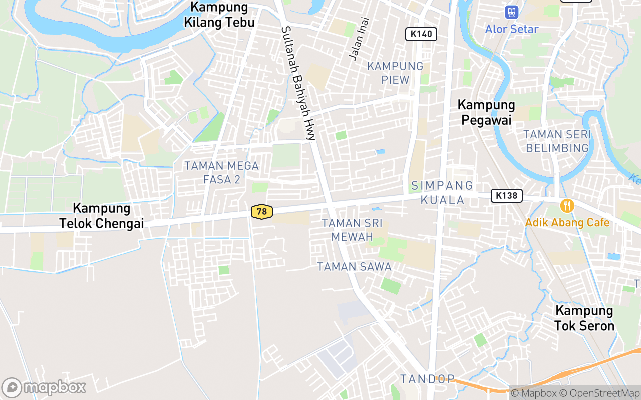 Map showing the location of Masjid Aman