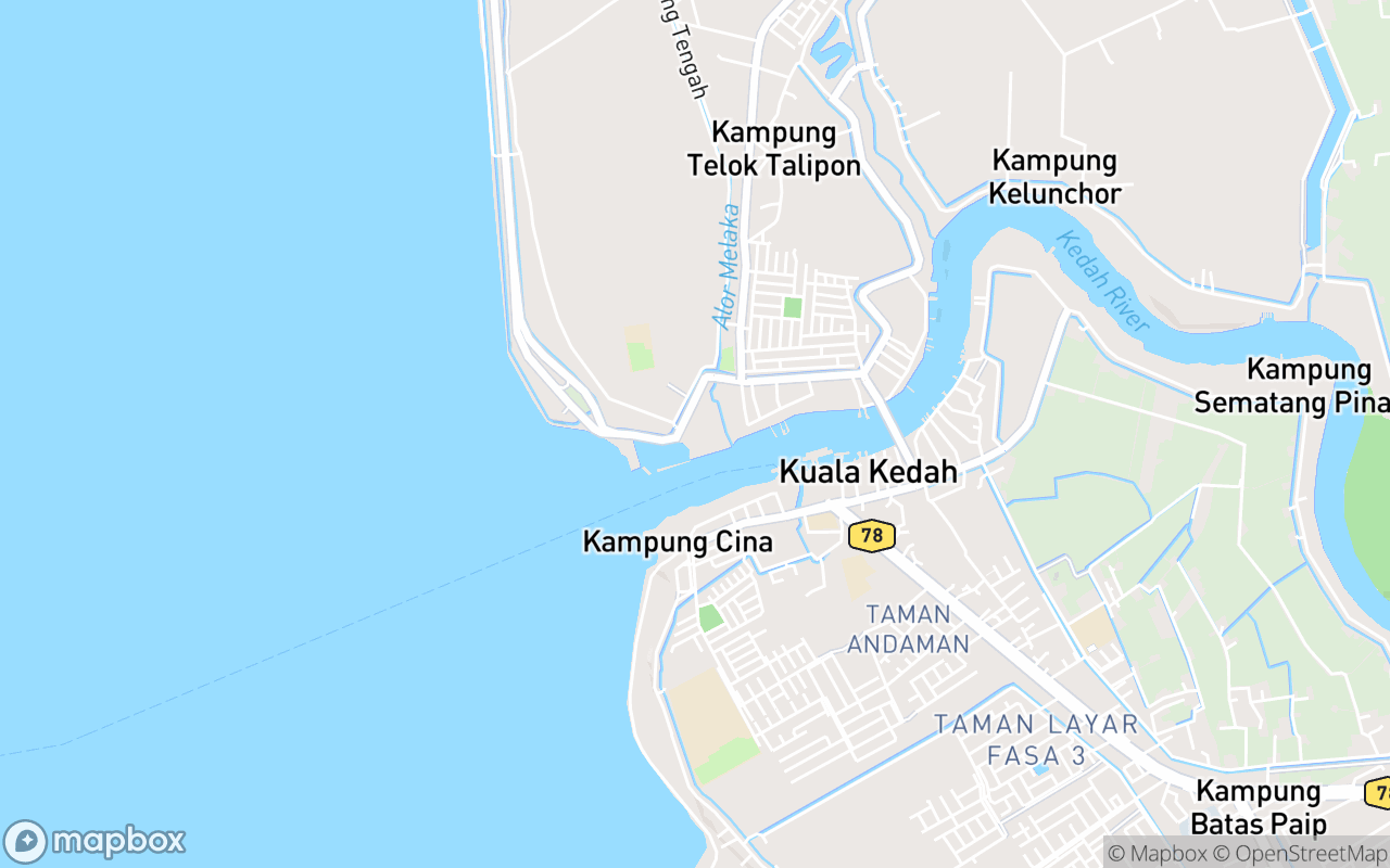 Map showing the location of Kota Kuala Kedah