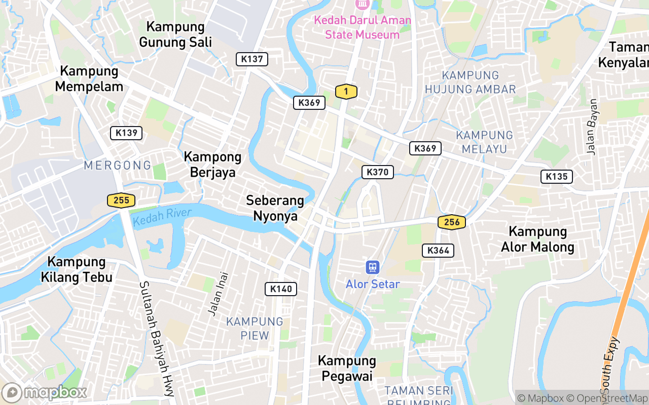 Map showing the location of Kedah State Art Gallery