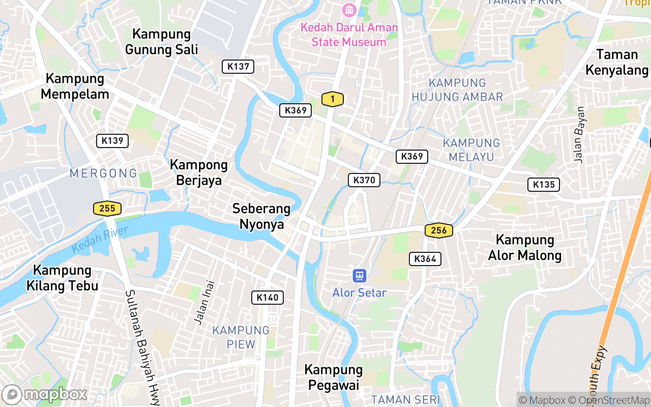 Map showing the location of Kedah Royal Museum