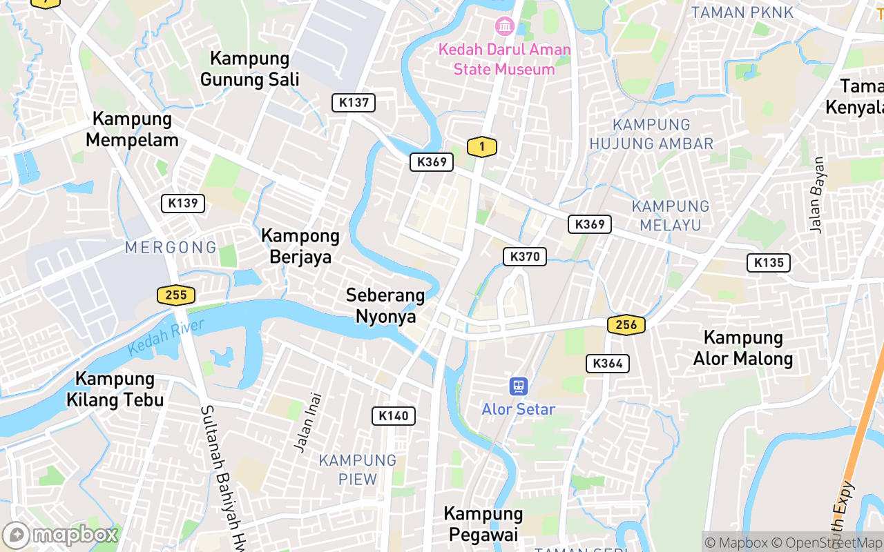 Map showing the location of Masjid Zahir