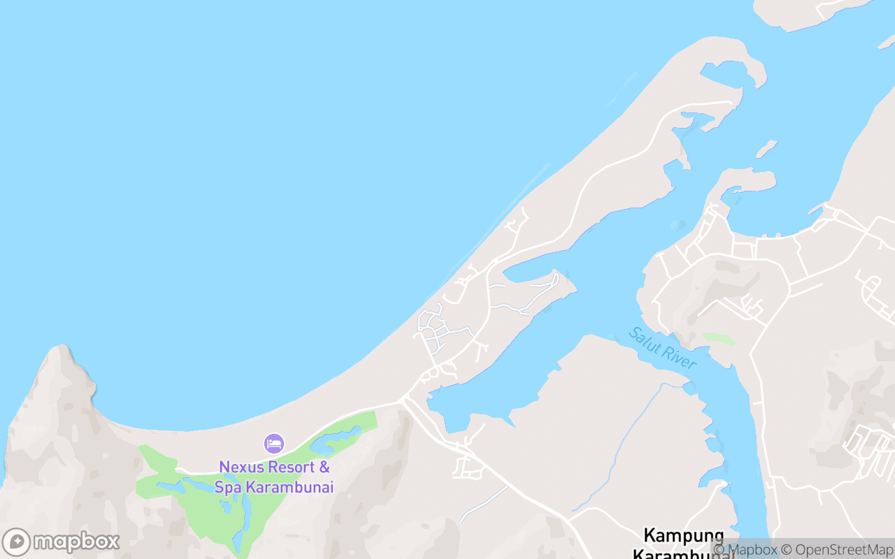 Map showing the location of Pantai Karambunai