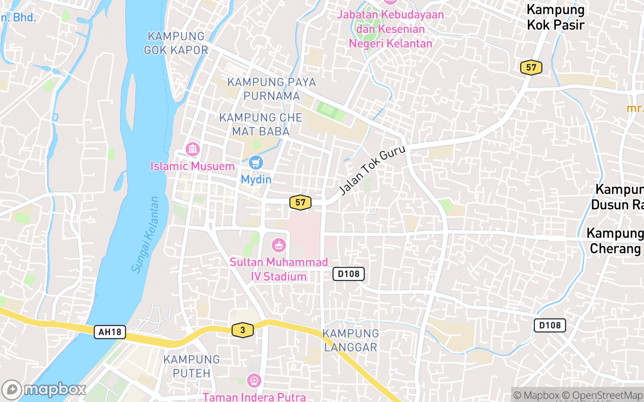 Map showing the location of Masjid An-Naim